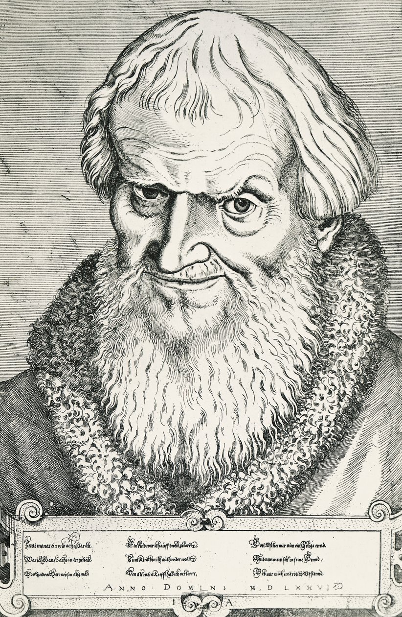 Retrato de Hans Sachs (Nuremberga de Jost Amman