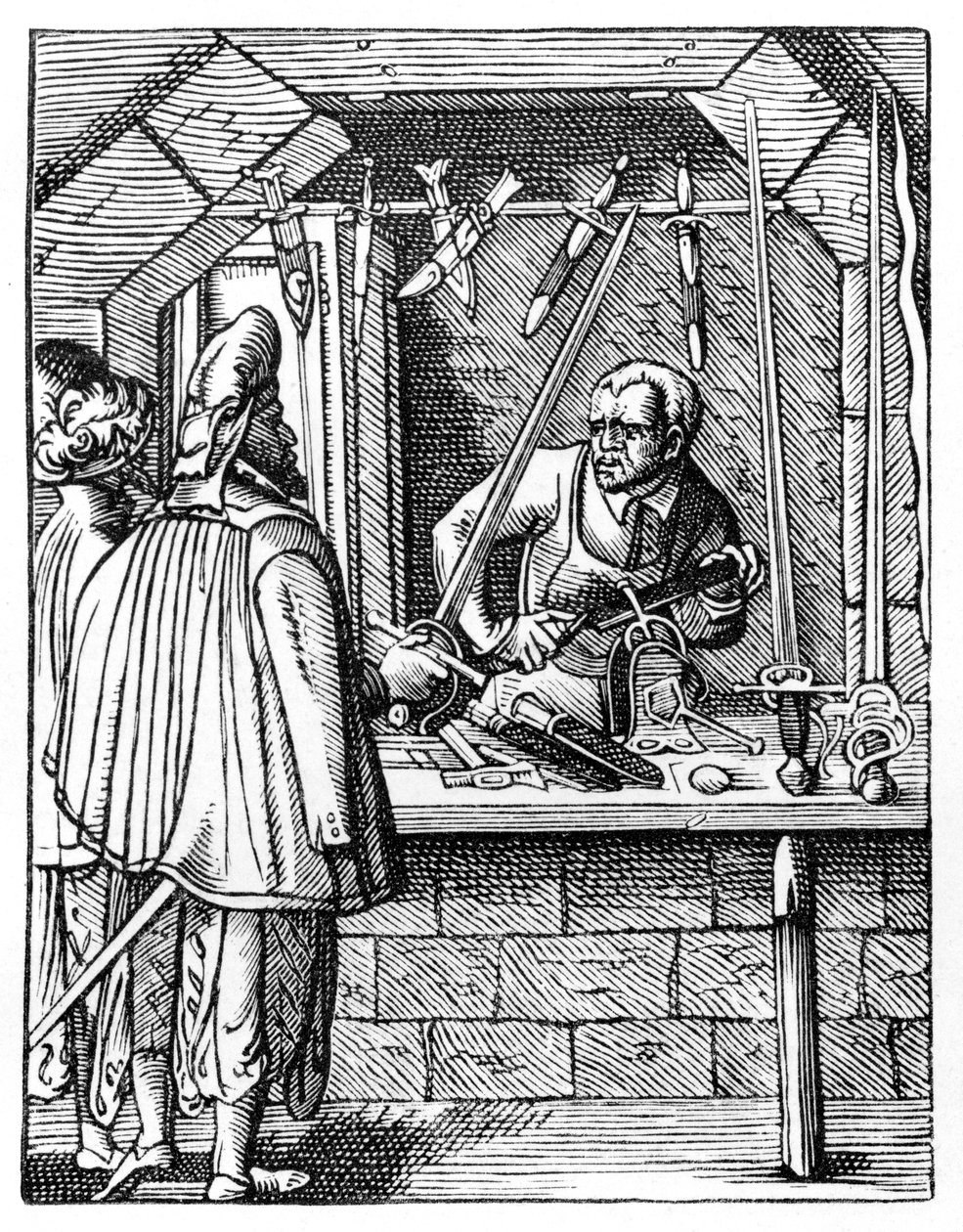 Fabricante de espadas, c1559-1591 de Jost Amman