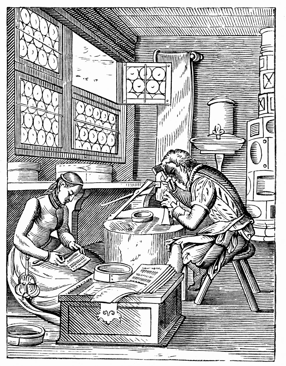A Oficina do Fabricante de Fechos, século XVI de Jost Amman