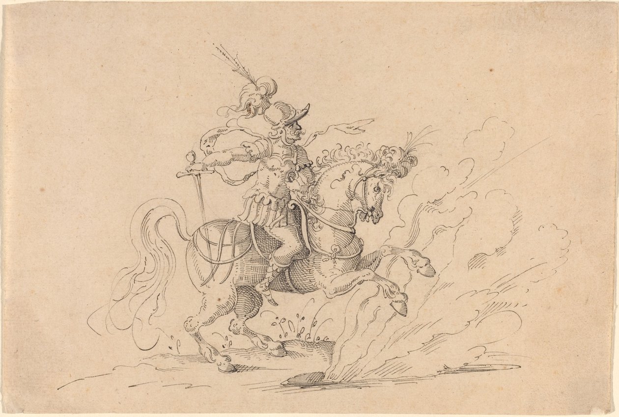 O sacrifício de Marcus Curtius de Jost Amman