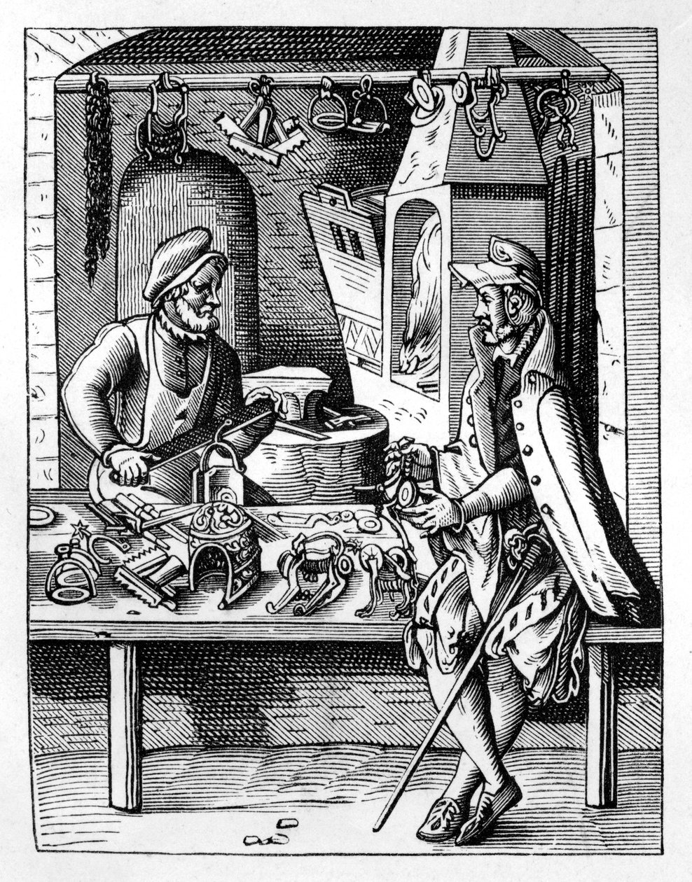 O fabricante de esporas, c1559-1591 de Jost Amman
