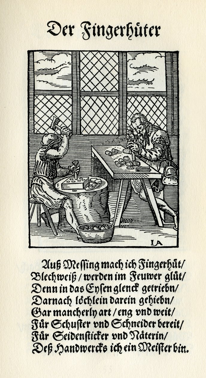Fabricante de dedais de Jost Amman