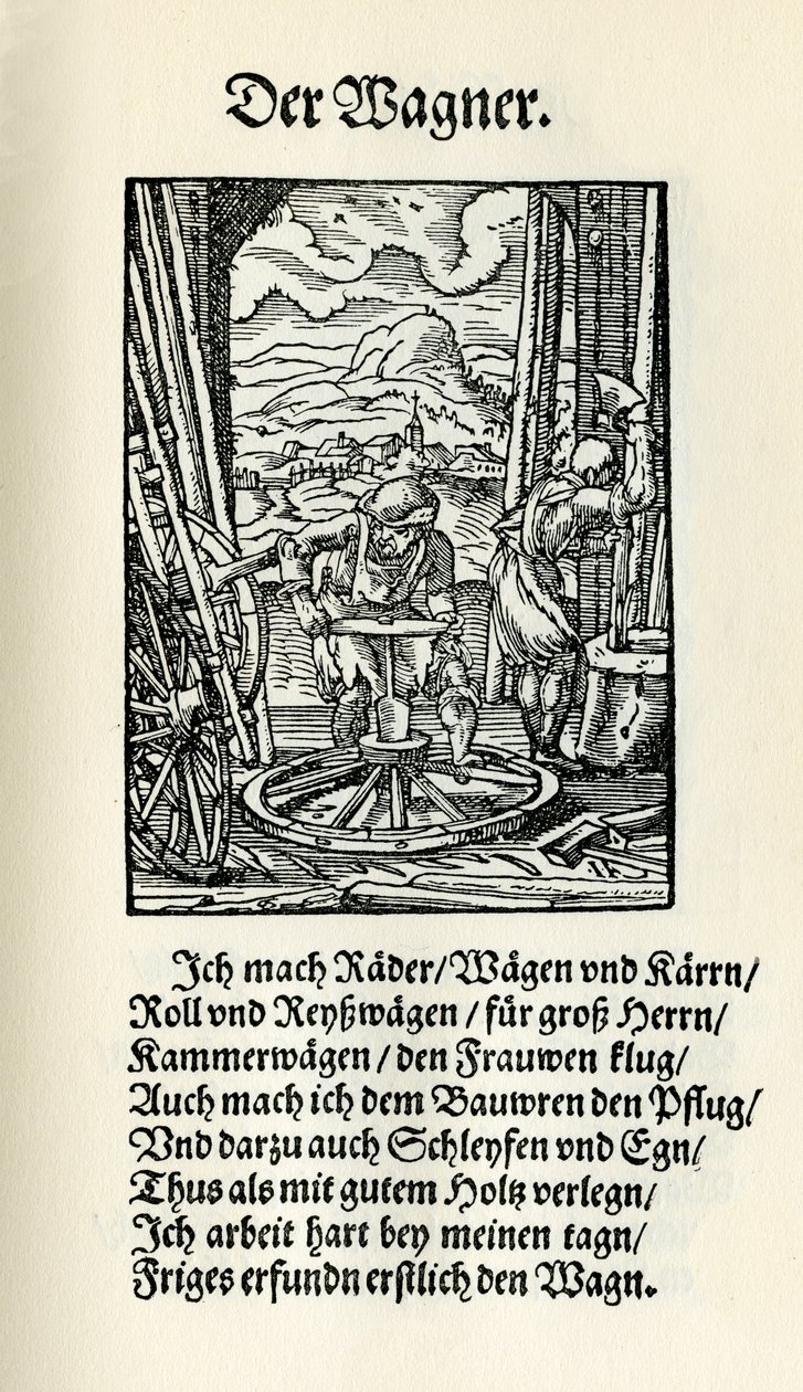 Fabricante de vagões de Jost Amman