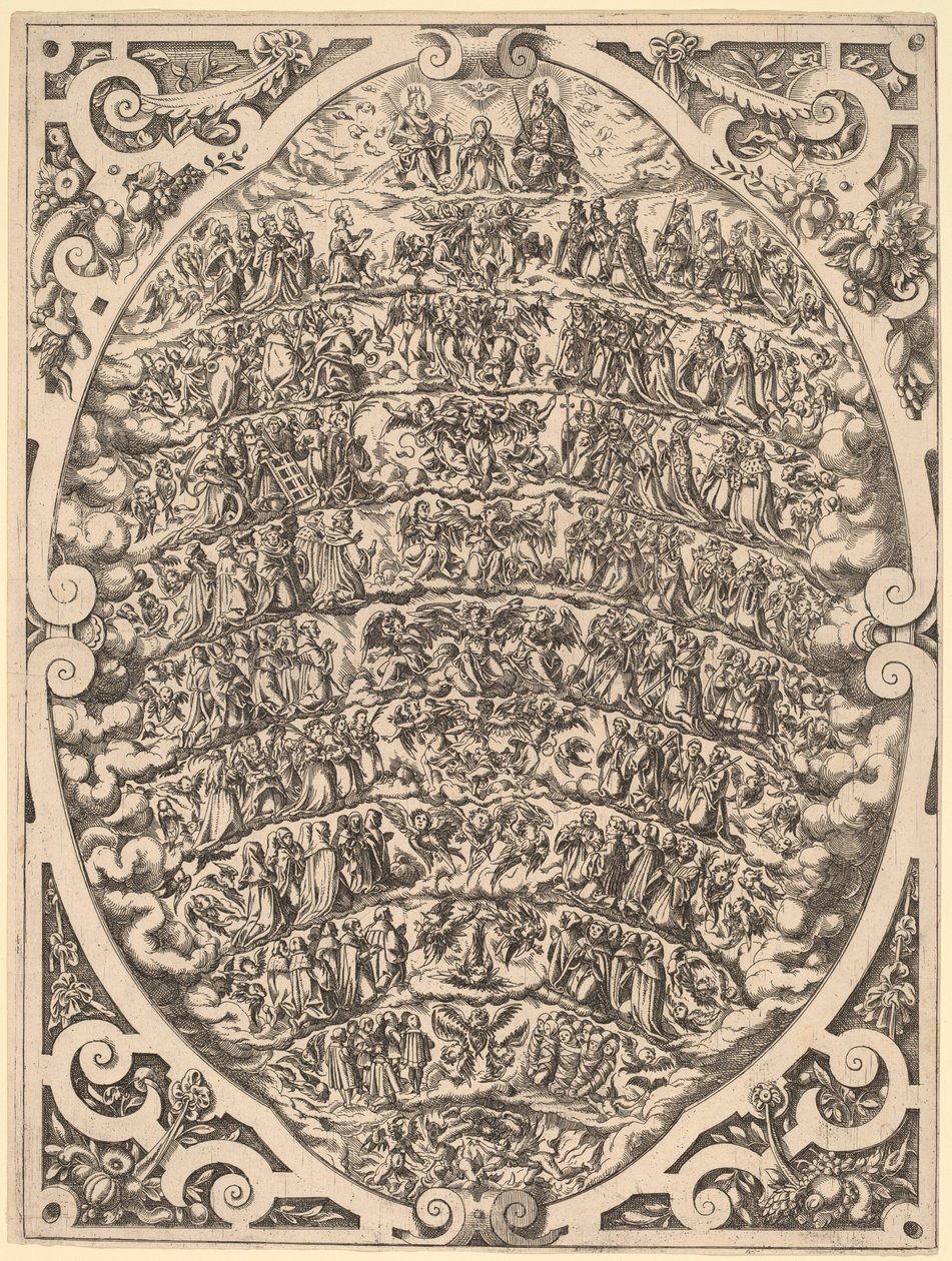 A Hierarquia dos Céus, 1579. de Jost Ammon