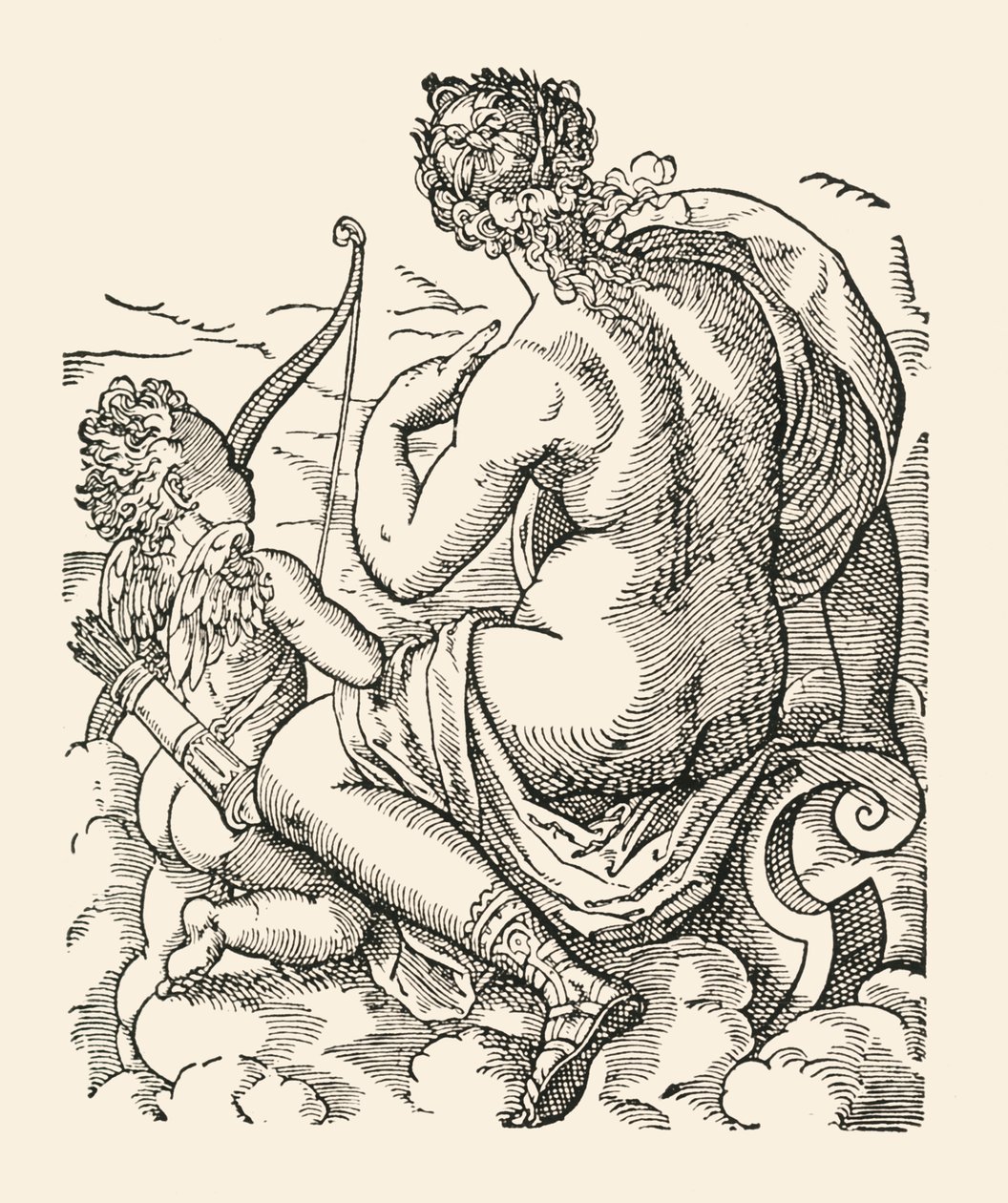 Vênus e Cupido, 1906. de Jost Ammon