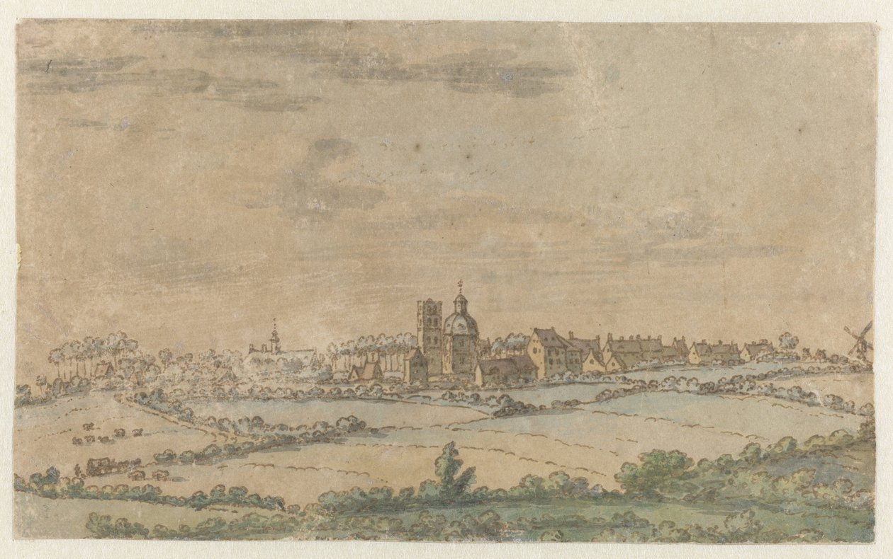 Vista de Scherpenheuvel, Brabante Flamengo de Josua de Grave (attributed to)