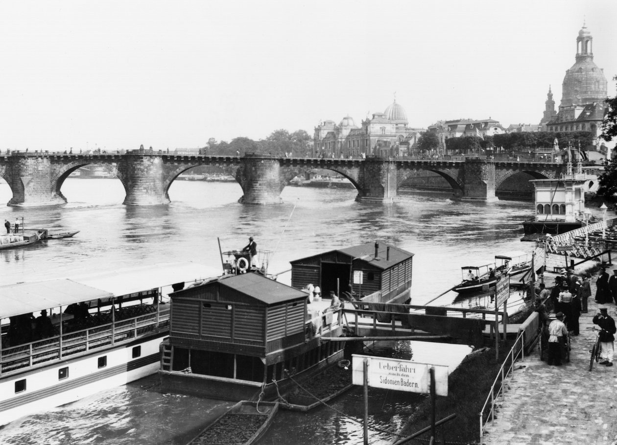 Ponte Augustus, Dresden, c.1910 de Jousset