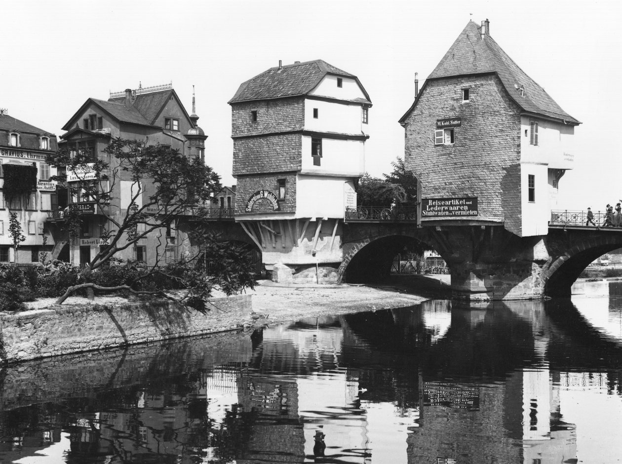 Perto da ponte, Bad Kreuznach, c.1910 de Jousset