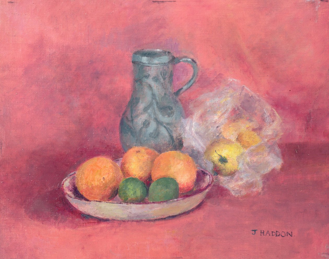Ainda vida de frutas e jarro de Joyce Haddon