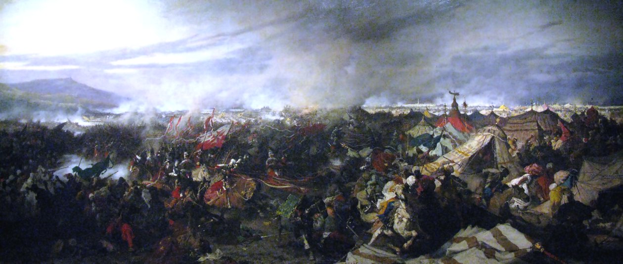 Batalha de Viena.nPolski: Bitwa pod Wiedniem.n de Jozef Brandt