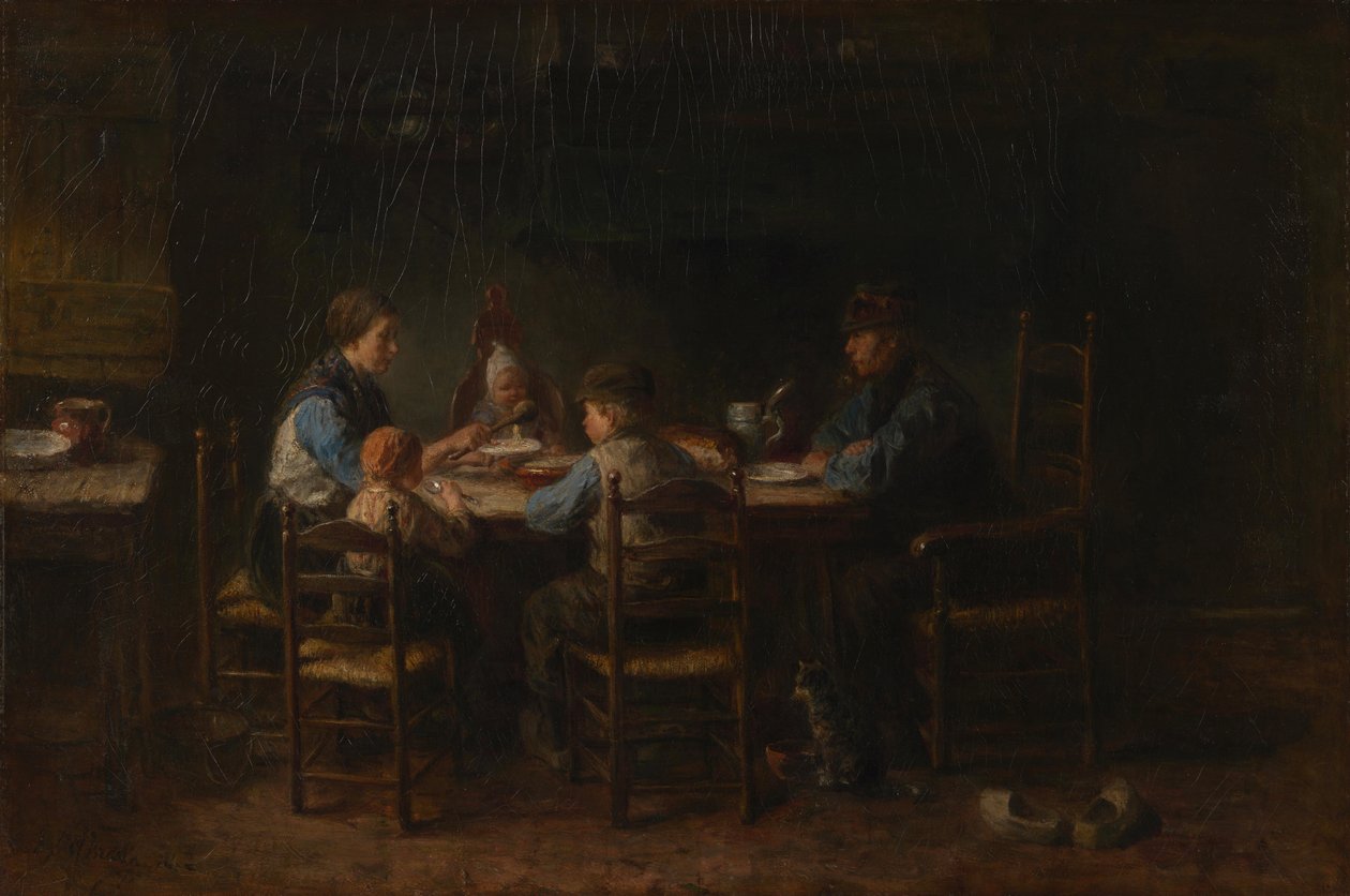 Família camponesa à mesa de Jozef Israëls