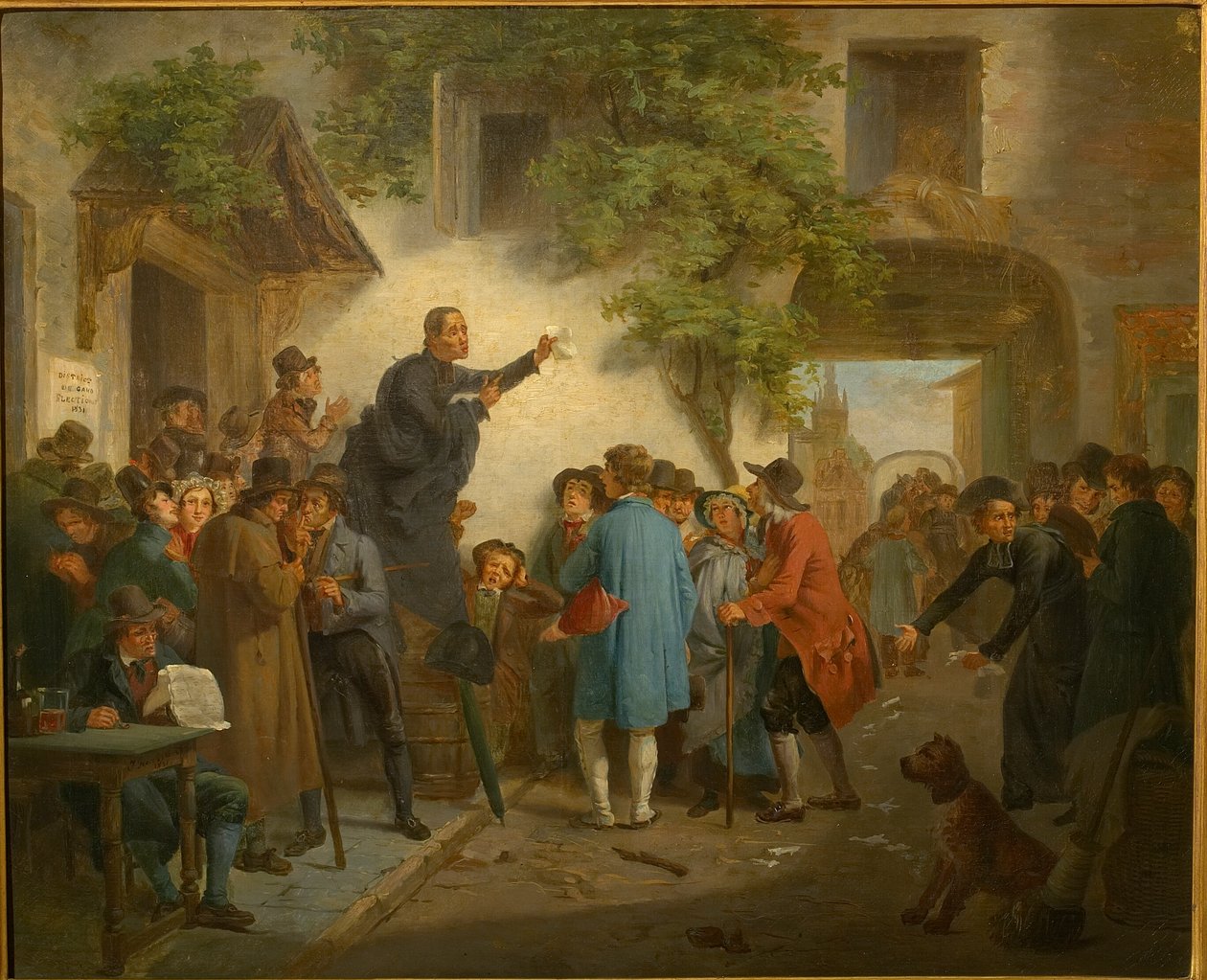 Numa estalagem - Eleição em Gand em 1830 de Jozef Geirnaert