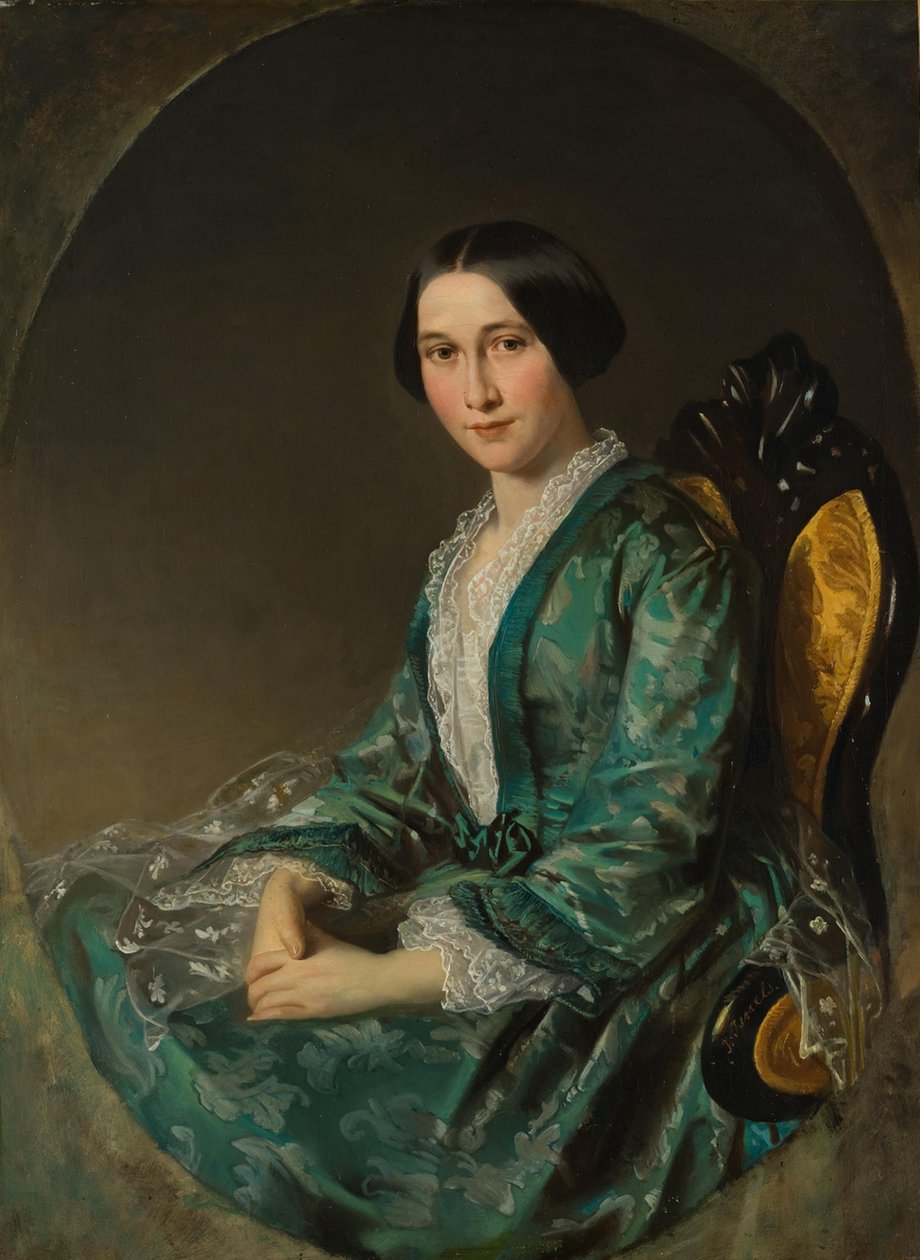 Jeanette Bloemen (1829-1915), esposa do corretor de Amesterdão Hendrik Luden (1822-1895) de Jozef Israëls