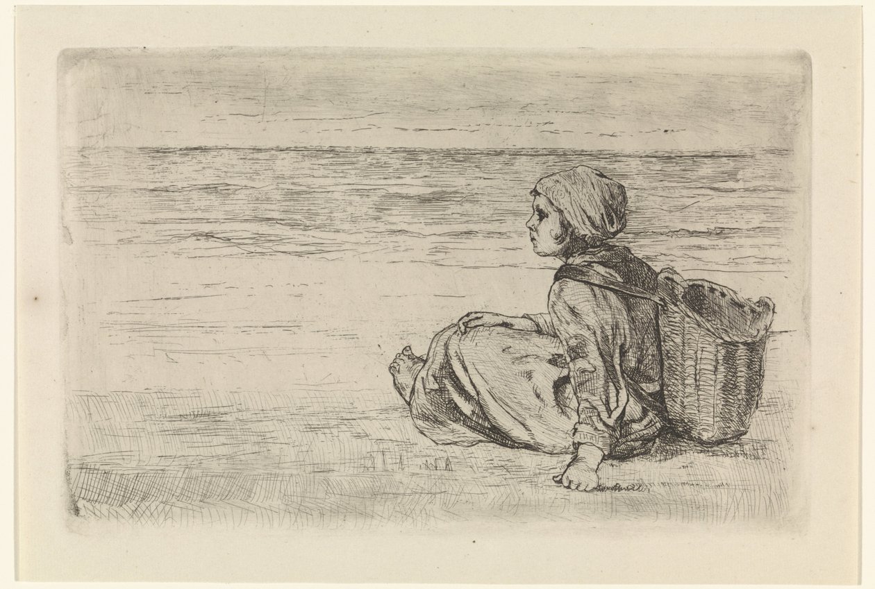 Rapariga junto ao mar de Jozef Israëls