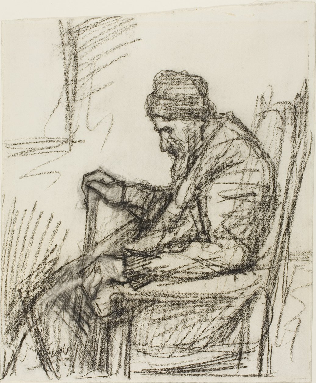 Velho sentado de Jozef Israëls