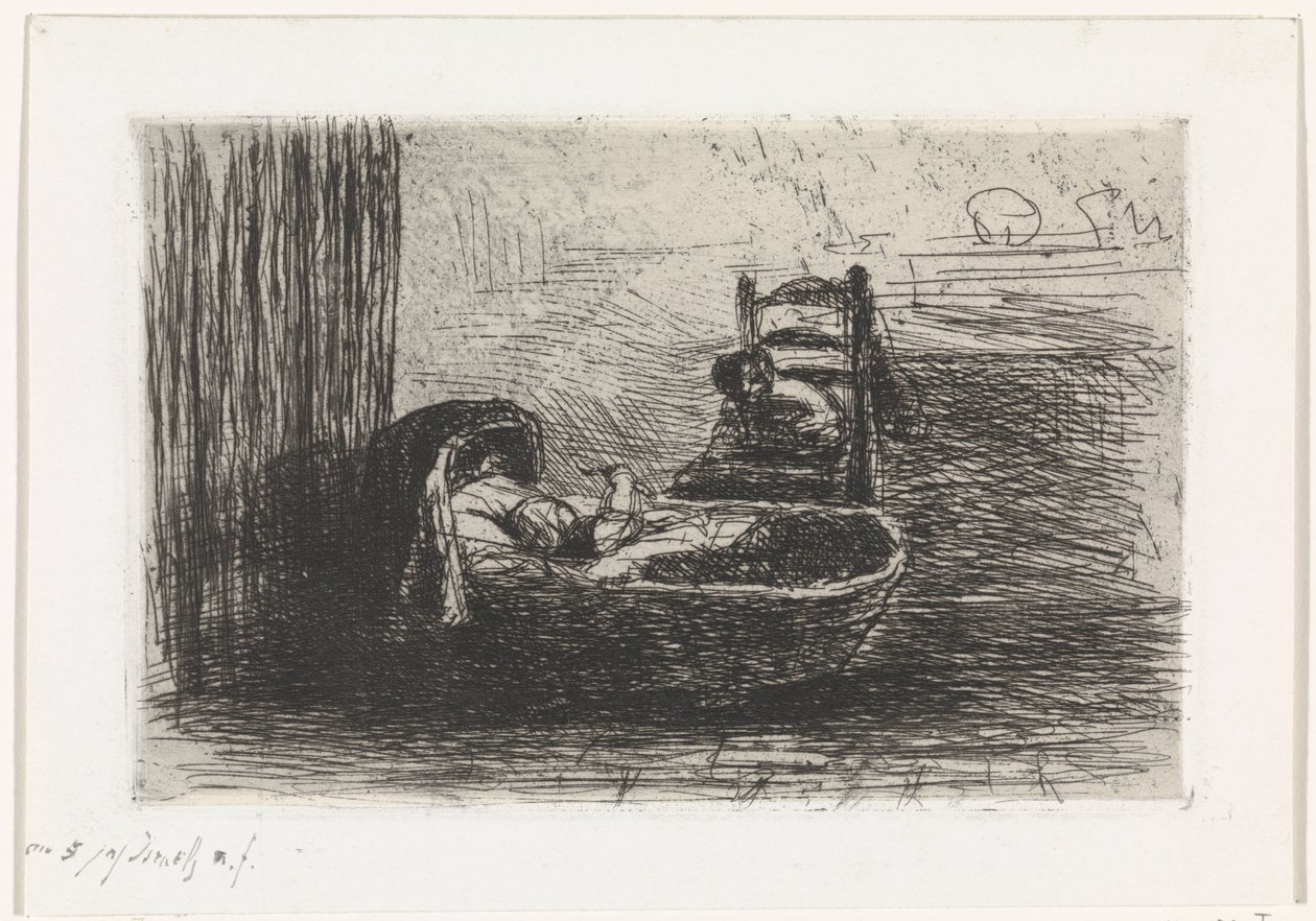 criança em peso de Jozef Israëls (signed by artist)