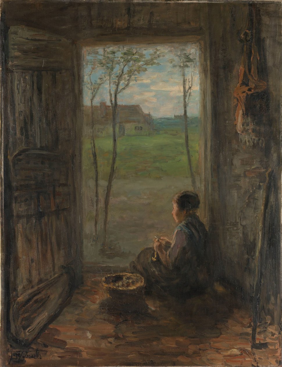 Uma cena de Laren Uma cena da vida em Laren de Jozef Israëls