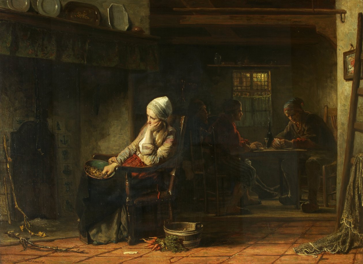 Uma mulher infeliz, ou tristezas domésticas, 1859 de Jozef Israëls