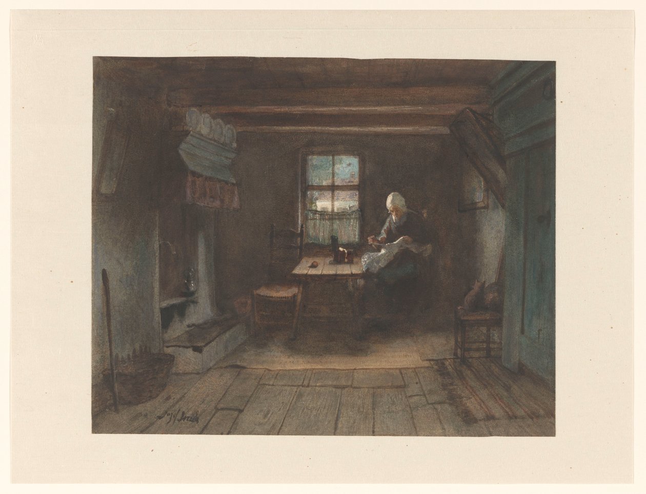 Farmhousebinnen de Jozef Israëls