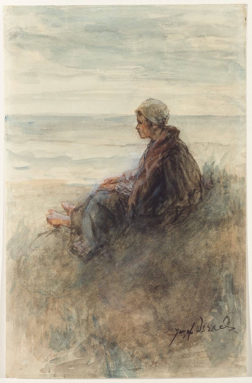 Menina nas dunas (wc) de Jozef Israëls