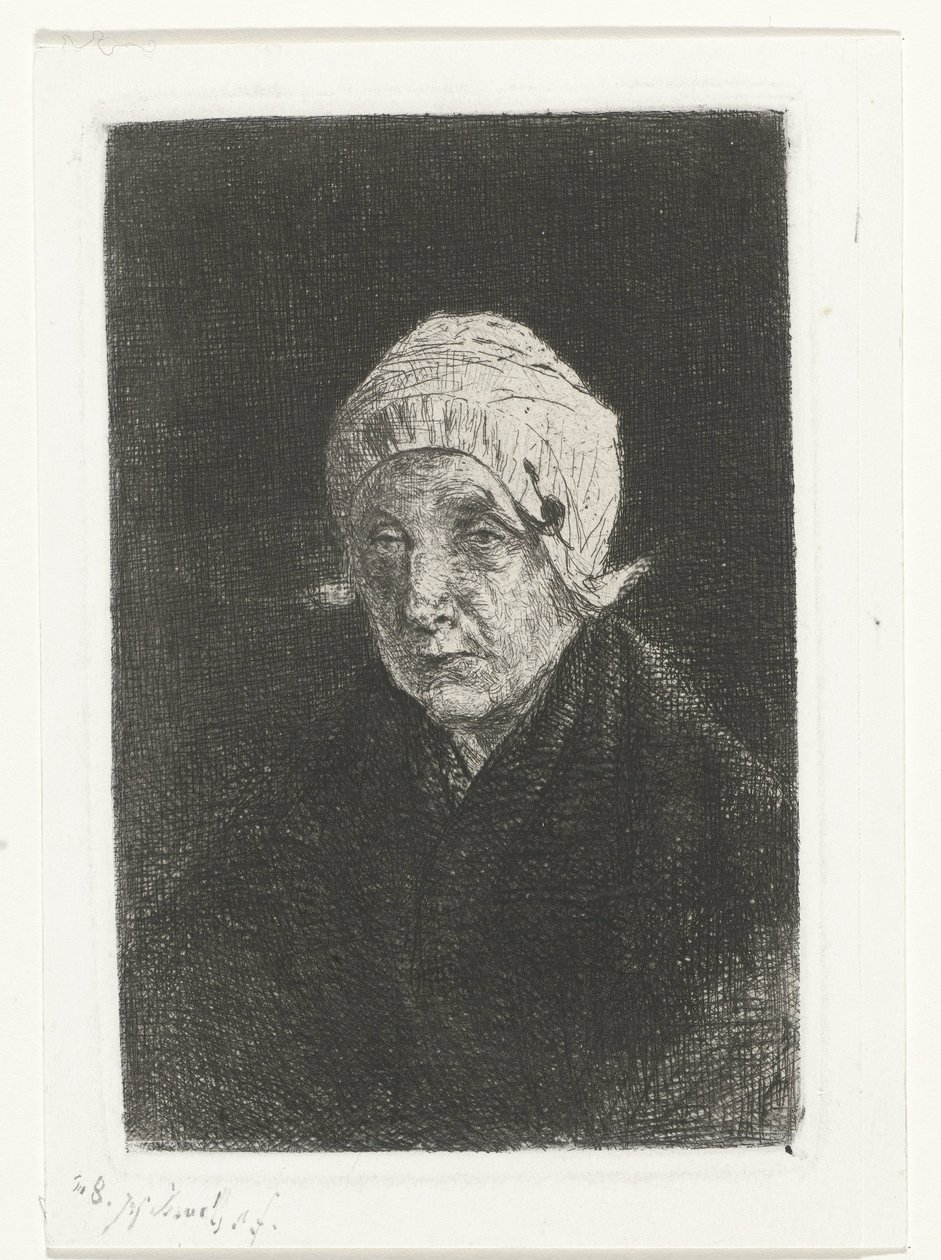 velha senhora Katwijk de Jozef Israëls