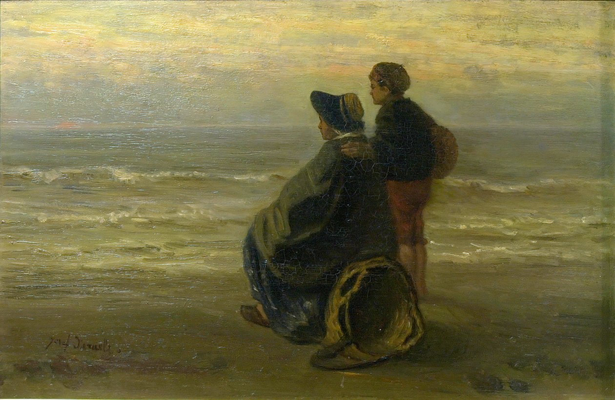 Mãe e filho à beira-mar, c. 1890. de Jozef Israëls