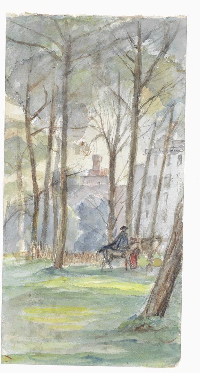 Parque com figuras de cavalos de Jozef Israëls