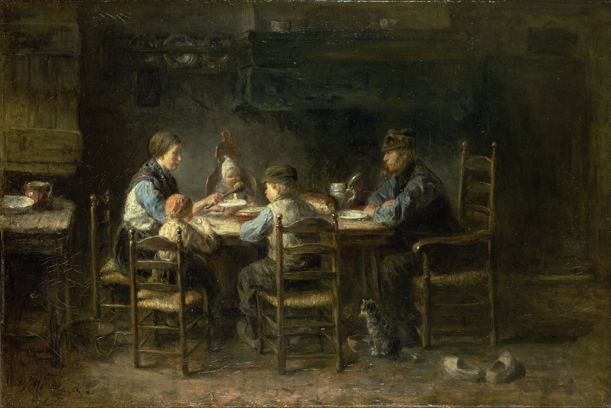 Família camponesa à mesa de Jozef Israëls