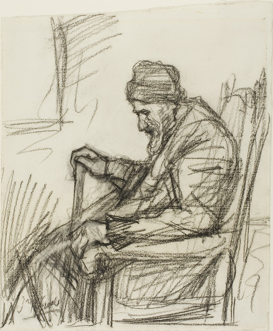 Velho sentado de Jozef Israëls