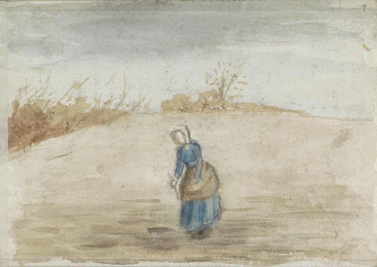 Mulher num campo de Jozef Israëls