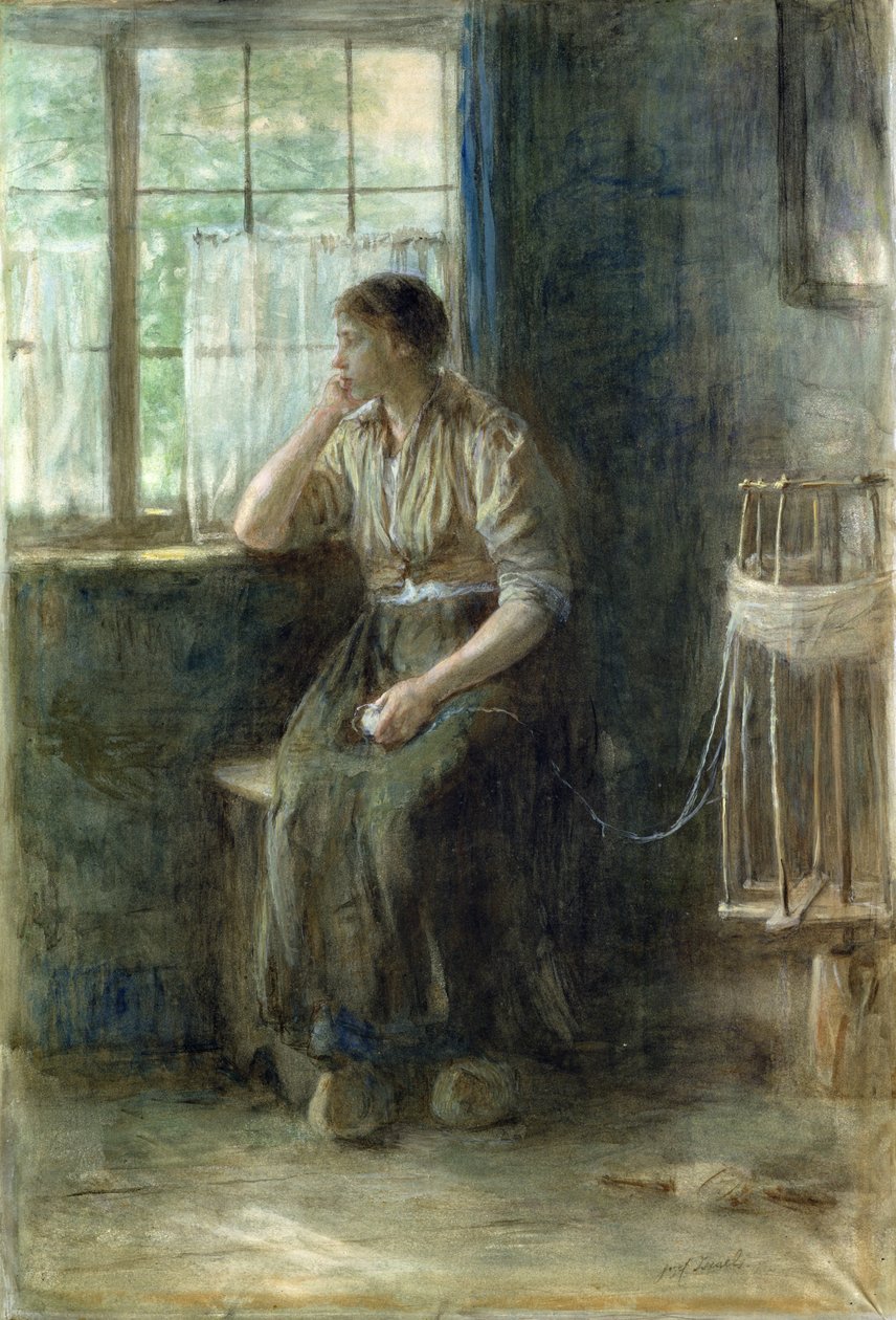 Mulher na janela (wc no cartão) de Jozef Israëls
