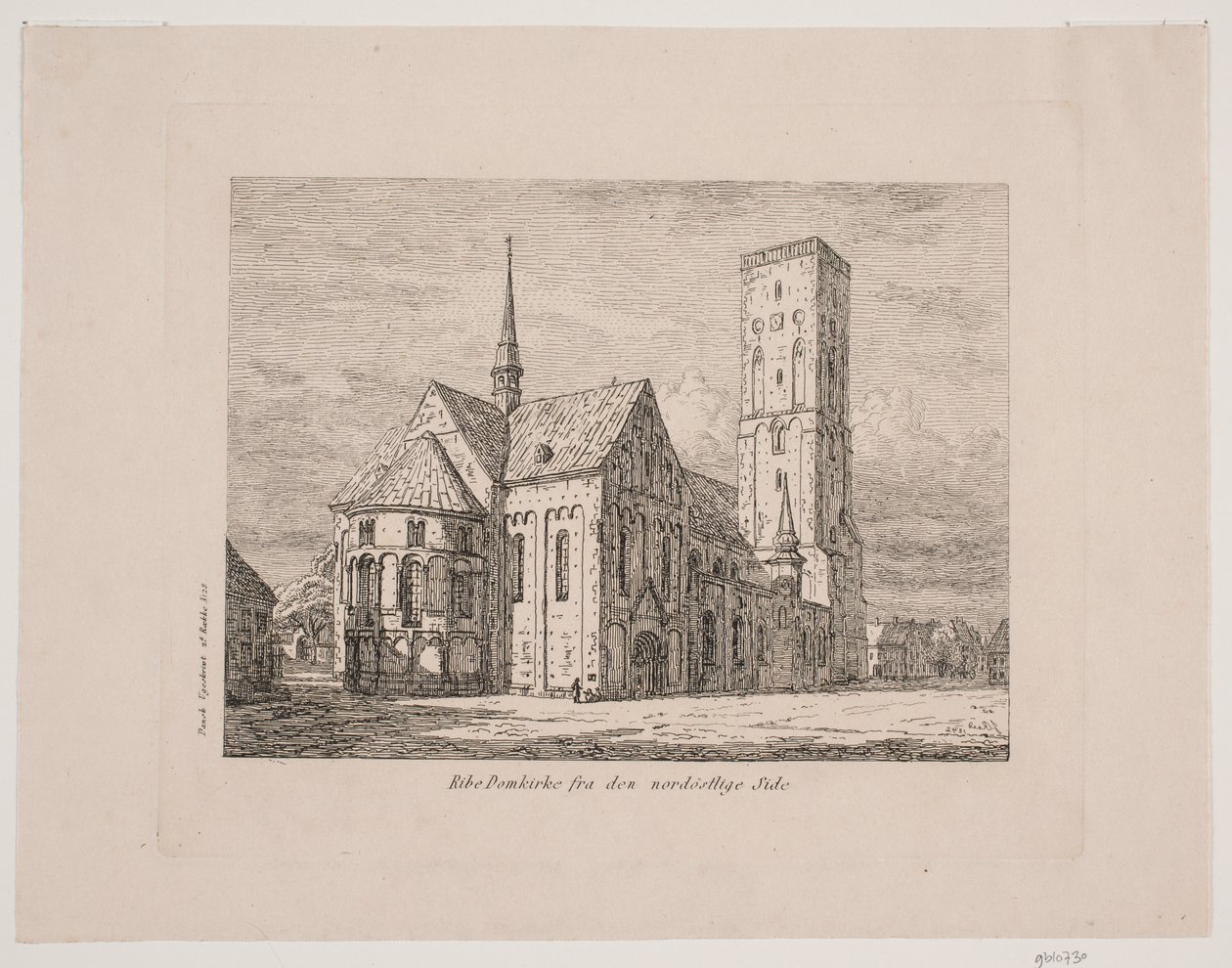 Catedral de Ribe do lado nordeste de Jørgen Roed