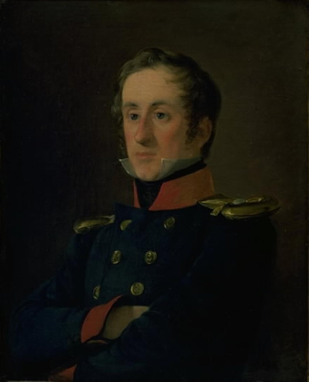 O pintor marinho Emil Wilhelm Normann em seu uniforme como oficial da marinha de Jørgen Roed