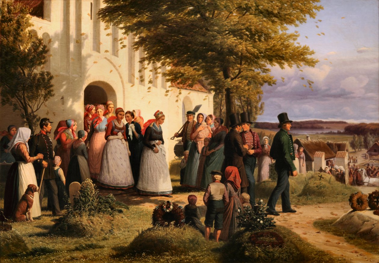 Viagem nupcial do norte da Zelândia, onde o soldado que regressa encontra a sua noiva como noiva de outra pessoa de Jørgen Sonne