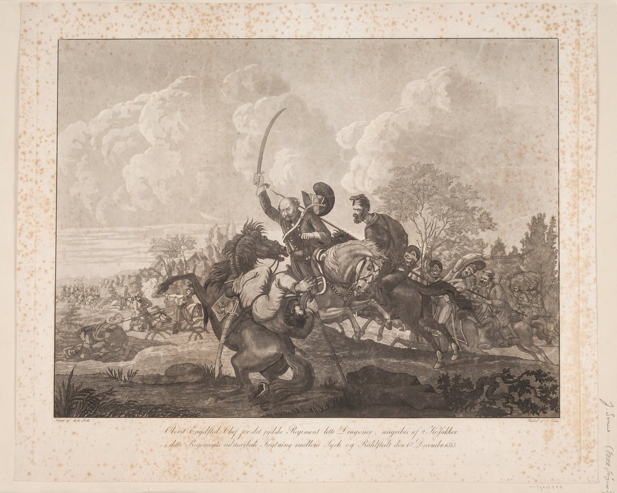 Coronel Engelsted na batalha de Rahlstedt, 1813 de Jørgen V. Sonne