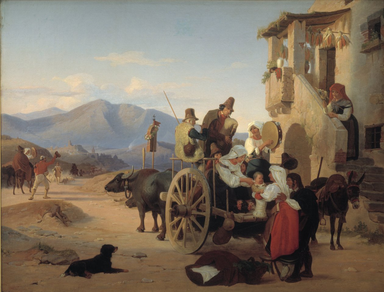 Camponeses romanos indo ao mercado de Jørgen V. Sonne