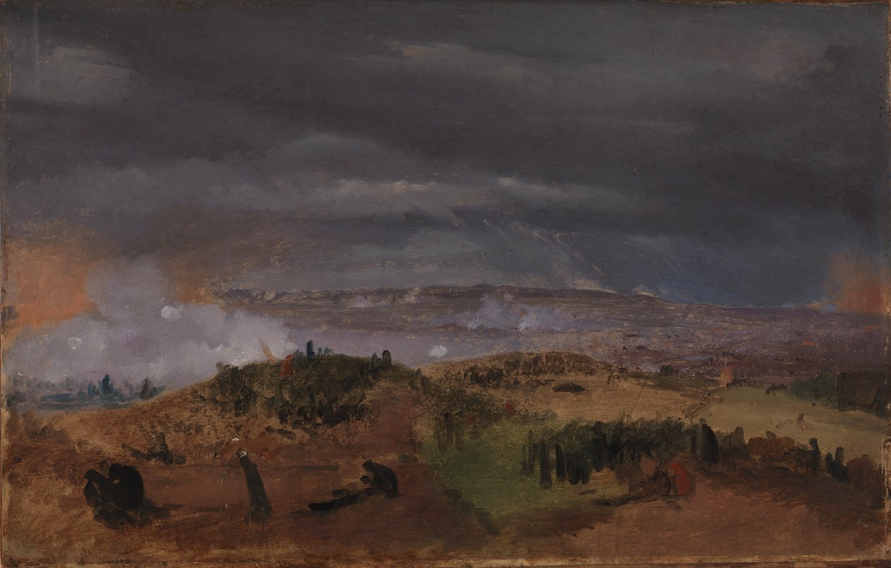 A Batalha de Isted 25 de julho de 1850. Estudo de Jørgen V. Sonne