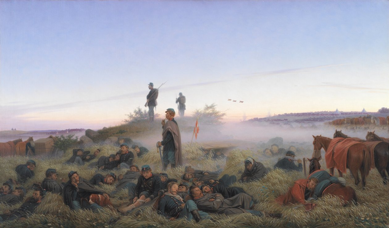 A Manhã Após a Batalha de Isted 25 de julho de 1850 de Jørgen V. Sonne