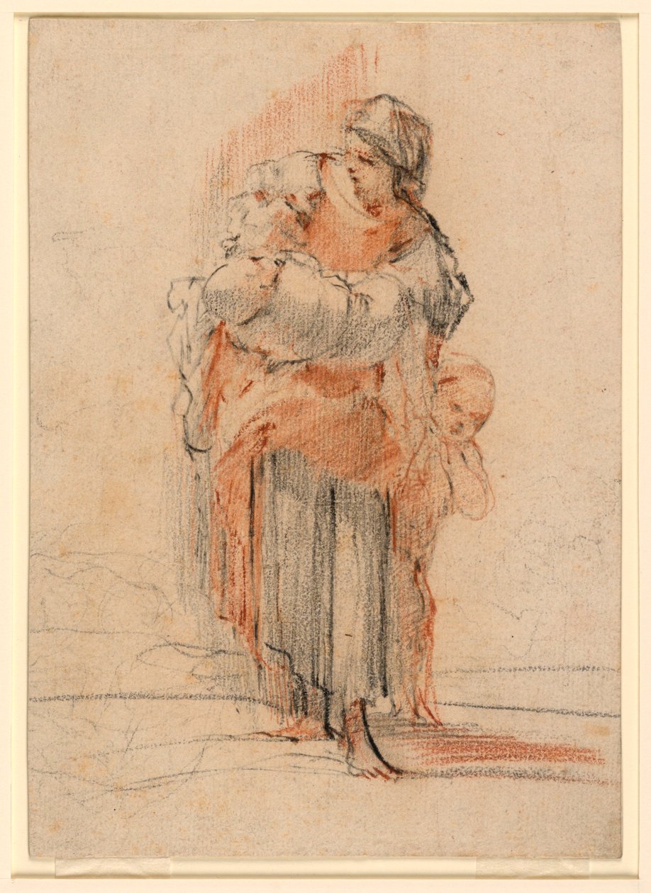 Mulher com dois filhos de Jérôme François Chantereau