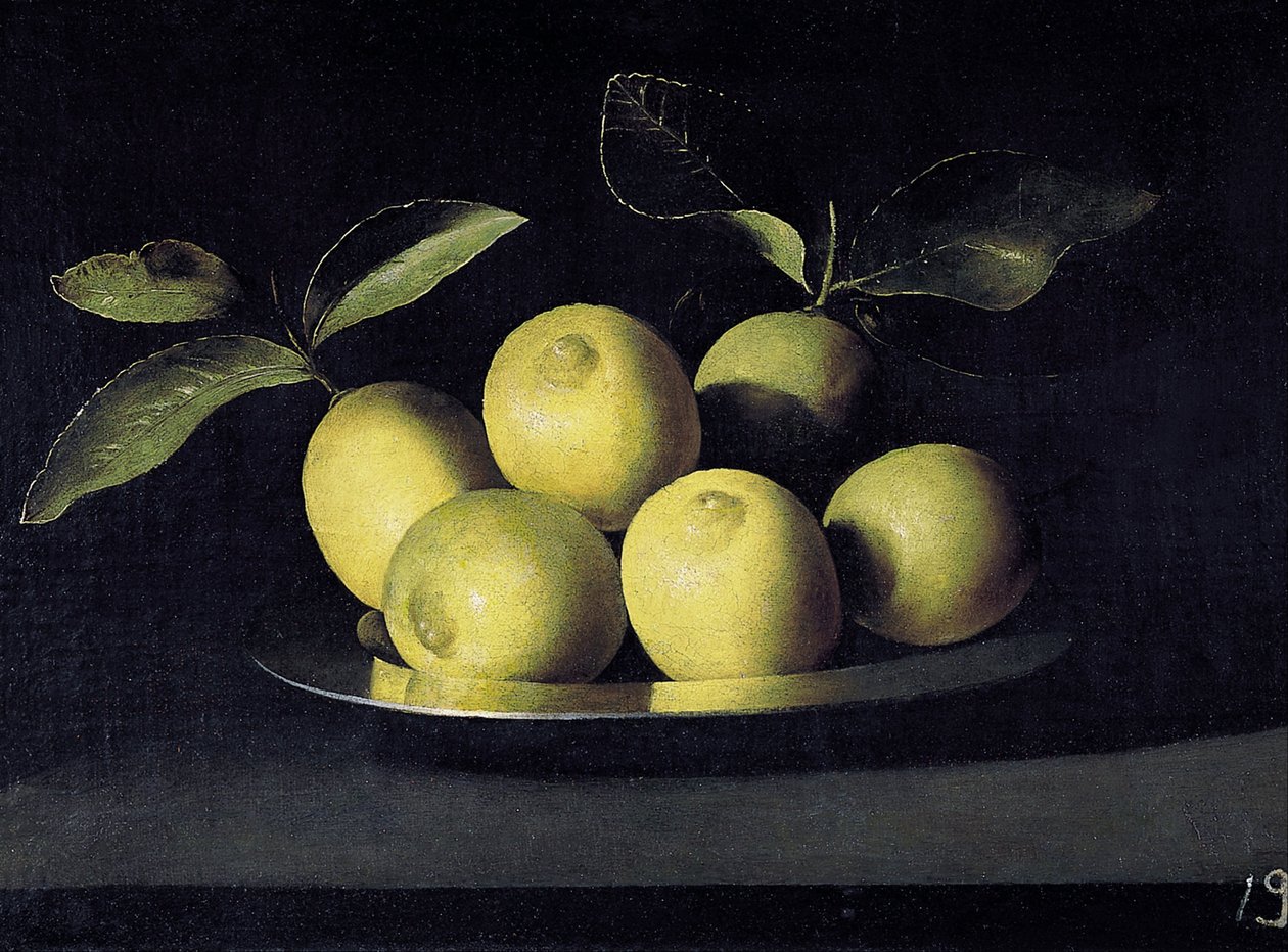 Ainda vida de limões de Juan de Zurbaran