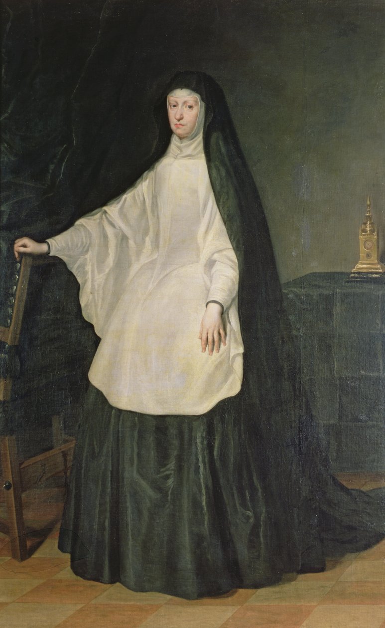 Rainha Mariana da Áustria, de luto de Juan Carreño de Miranda