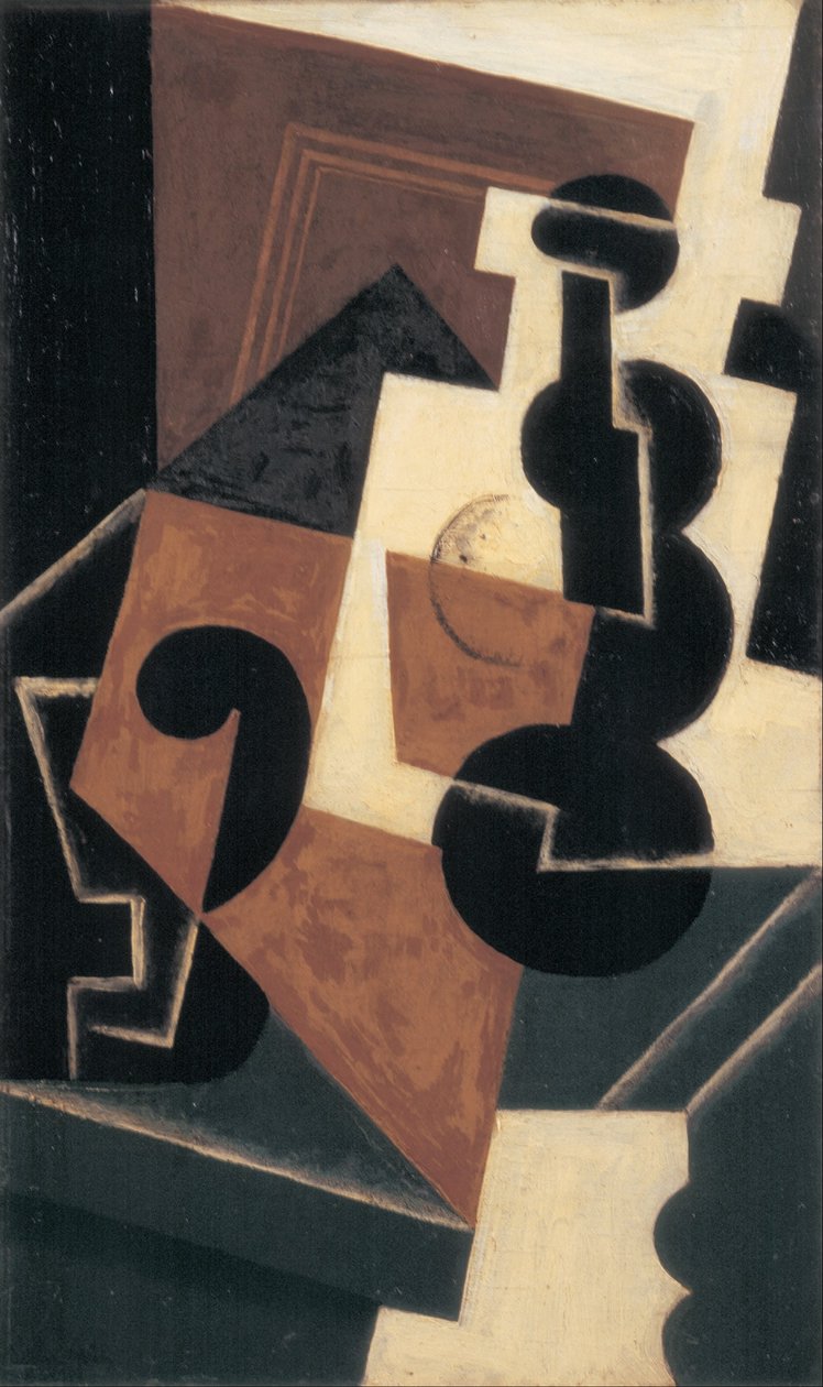 Garrafa de vidro e água de Juan Gris