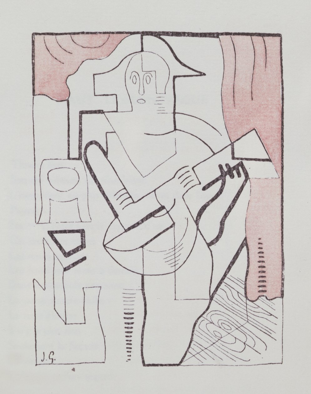 Ilustração para &39;The Sleeping Guitar&39; de Pierre Reverdy (1889-1960) 1919 de Juan Gris