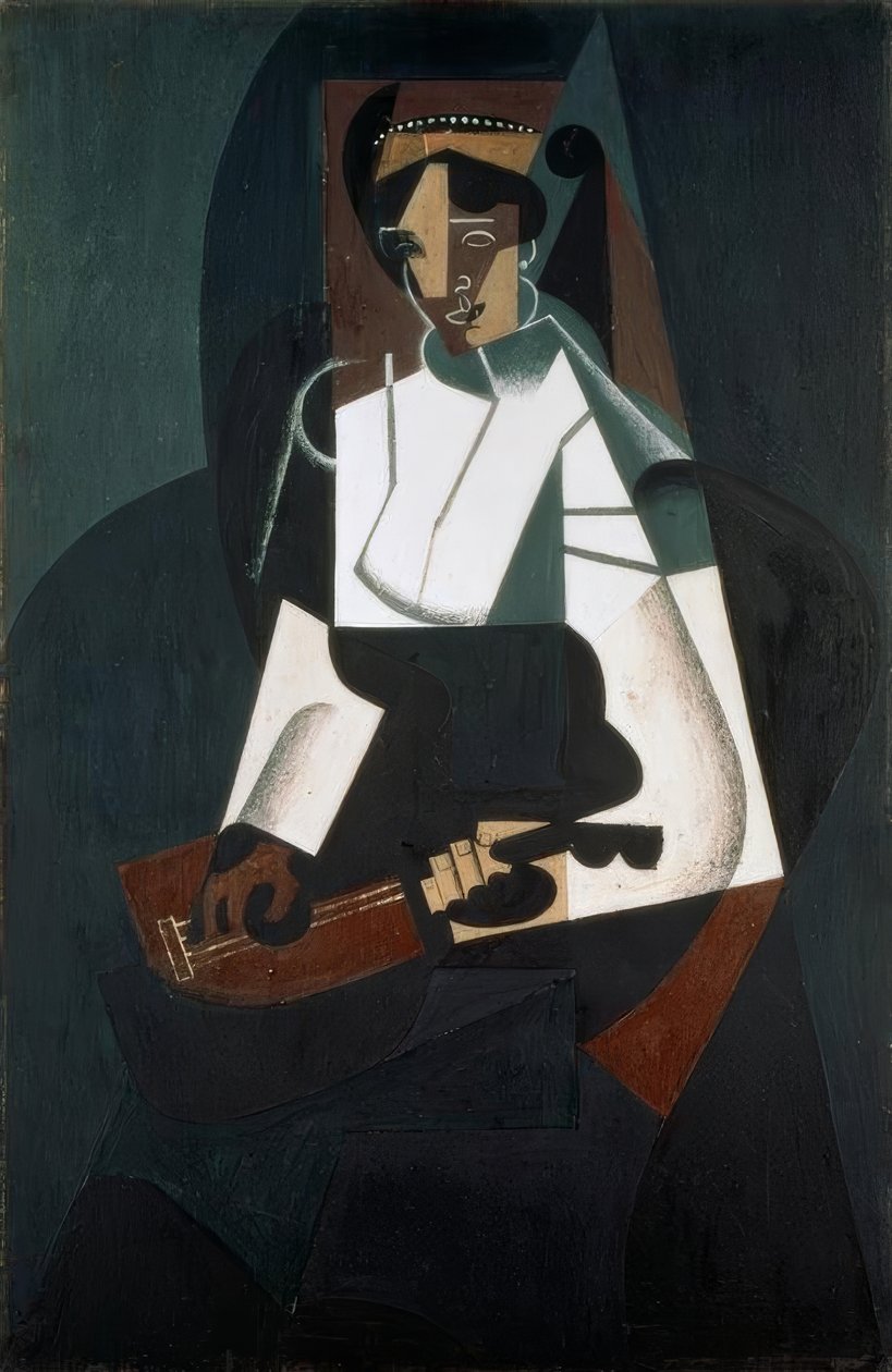 A mulher com o bandolim de Juan Gris