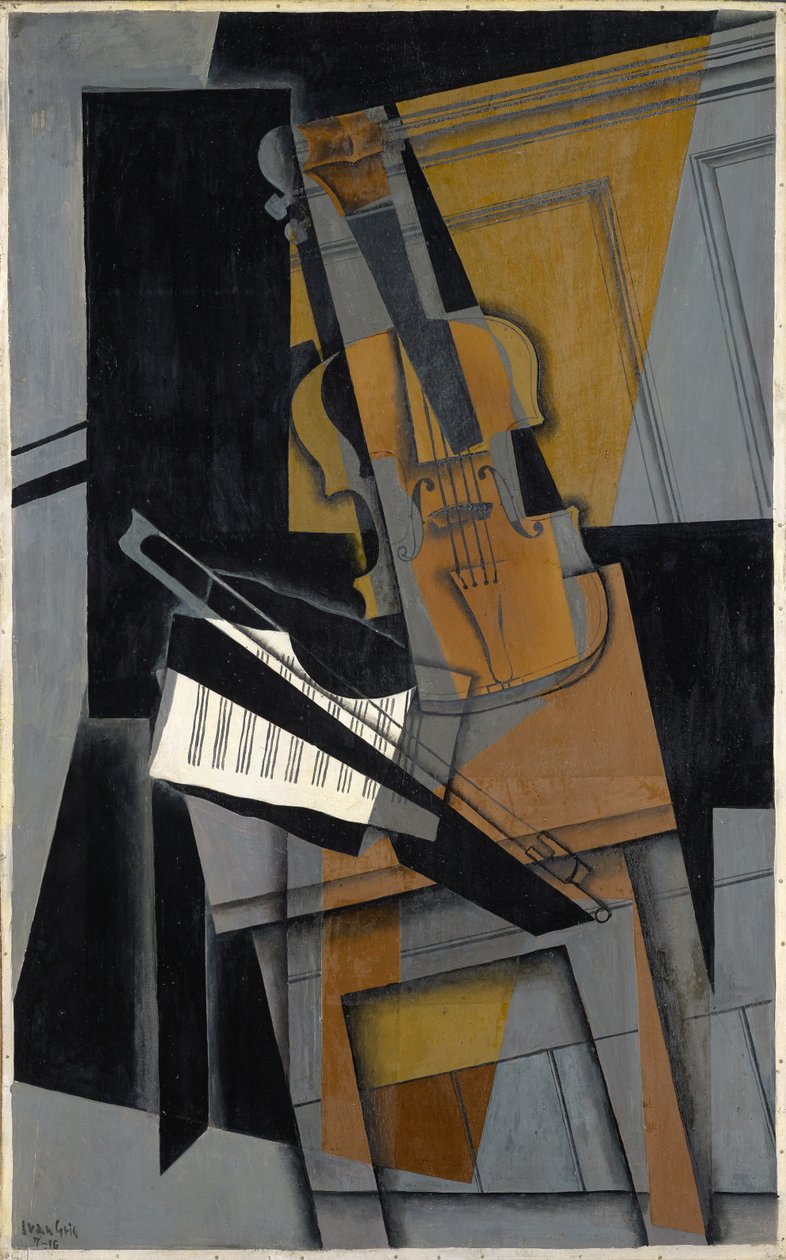O violino, 1916 de Juan Gris