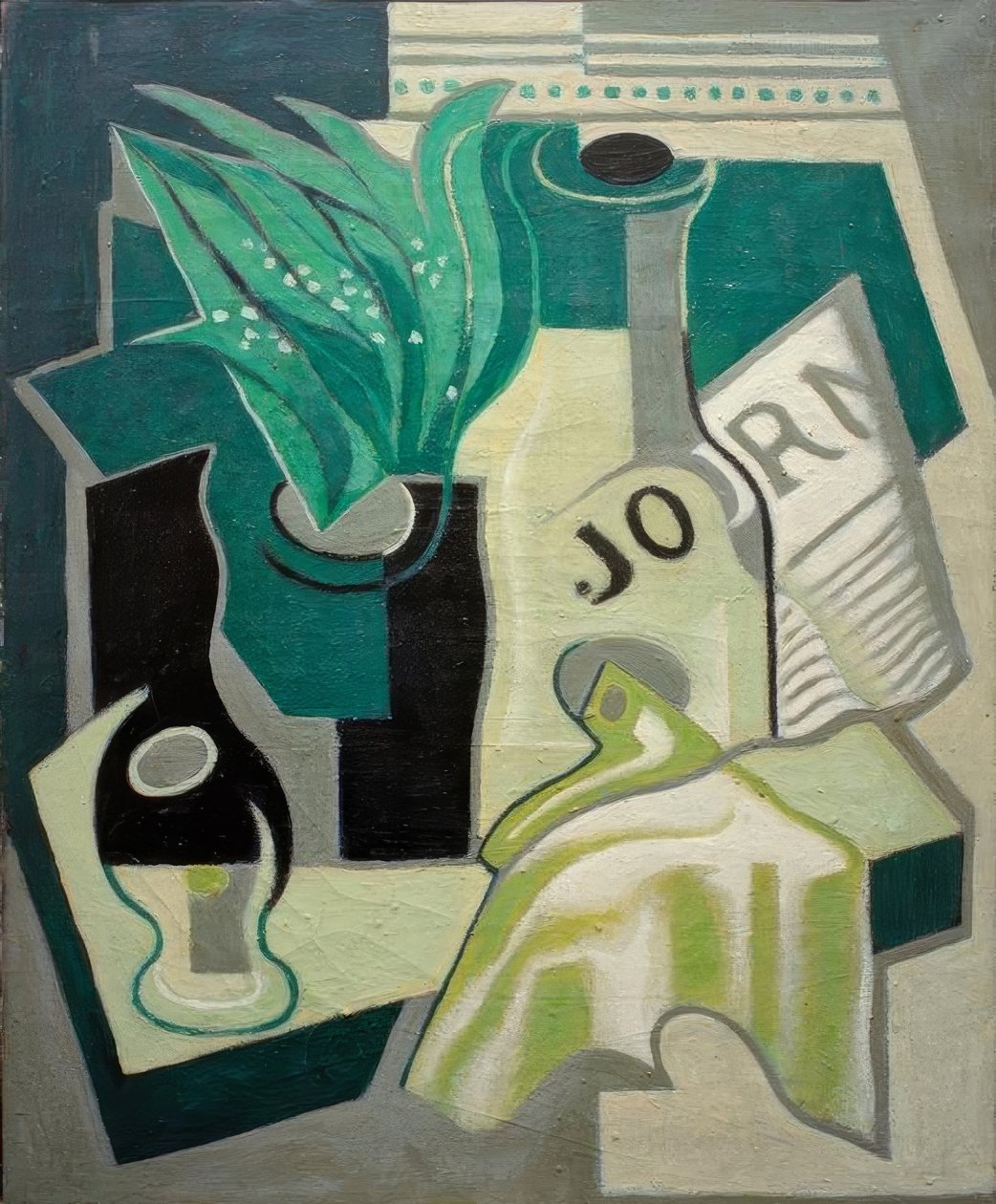 Vaso de lírios do vale de Juan Gris