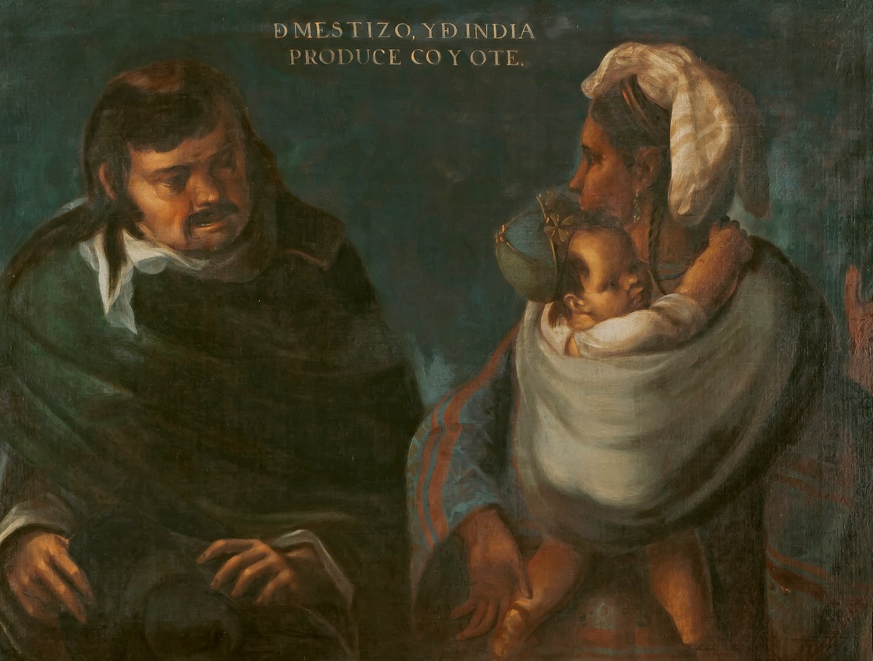 Mestiço e índio produzem um coiote, c.1715 de Juan Rodríguez Juárez