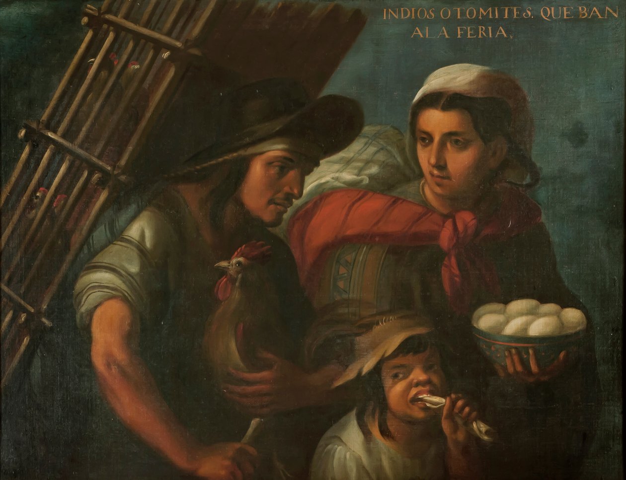 Índios otomi a caminho da feira, c.1715 de Juan Rodríguez Juárez