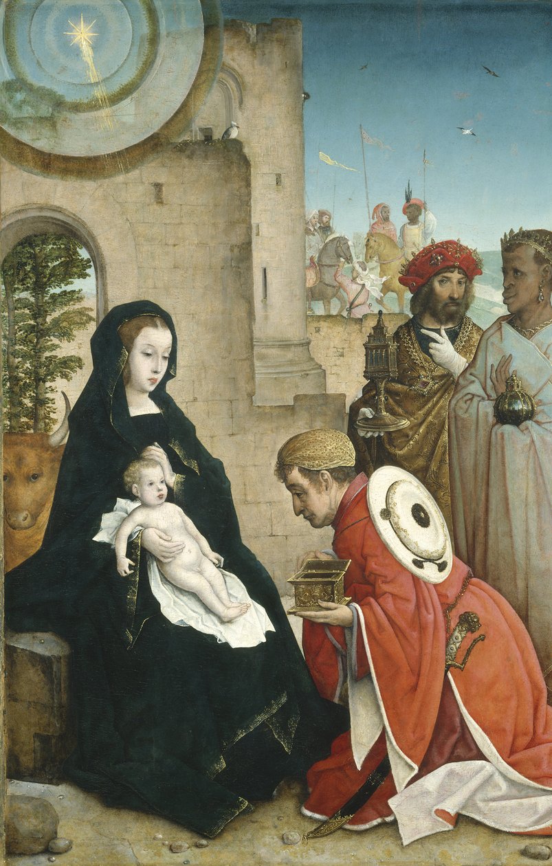 Adoração dos Magos, c.1508-19 de Juan de Flandes