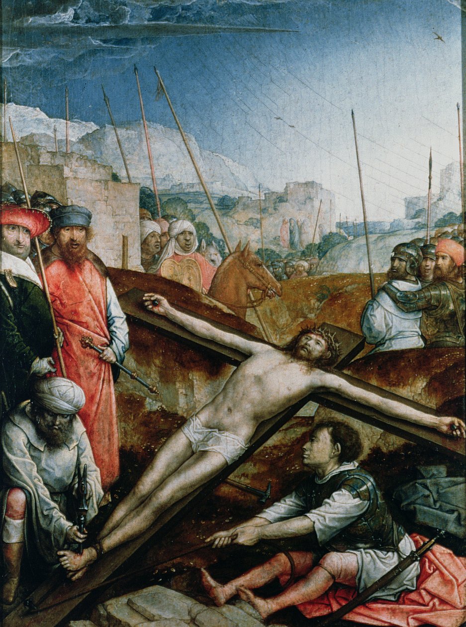 Cristo ressuscitou na cruz, 1496-1504 (painel) de Juan de Flandes